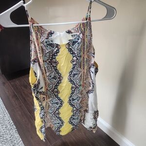 Yellow and White Patterned Camisole